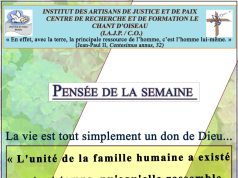 Pensee de la semaine du 7 au 13 Juillet 2025