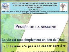 La pensee de la semaine du 25 Aout au 01 Septembre 2025