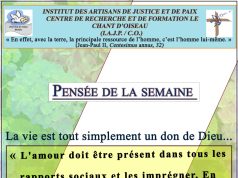 Pensee a la Semaine du 18 au 24 Aout 2025