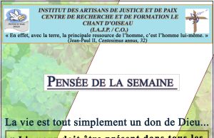 Pensee a la Semaine du 18 au 24 Aout 2025