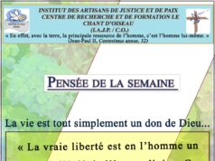 Pensée de la semaine du 3 au 9 Novembre 2025