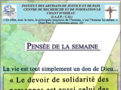 Pensée de la semaine du 10 au 9 Novembre 2025