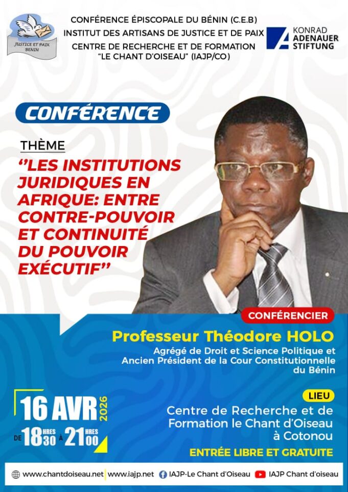 Invitation à la Conférence Sociale de ce Jeudi 16 avril 2026 à 18h30 au Chant d’Oiseau à Cotonou